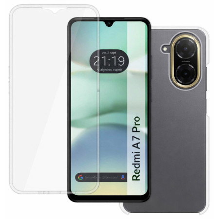 Funda Doble Transparente Pc + Tpu Full Body 360 para Xiaomi Redmi A7 Pro