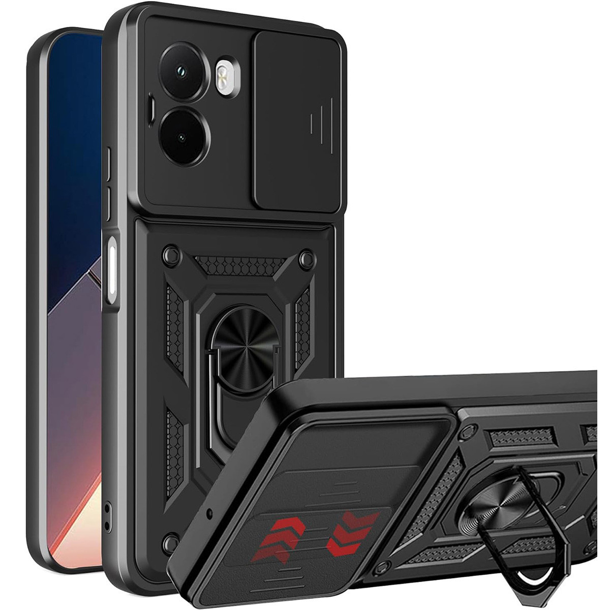 Funda Tough Armor con Anillo Giratorio Negra...