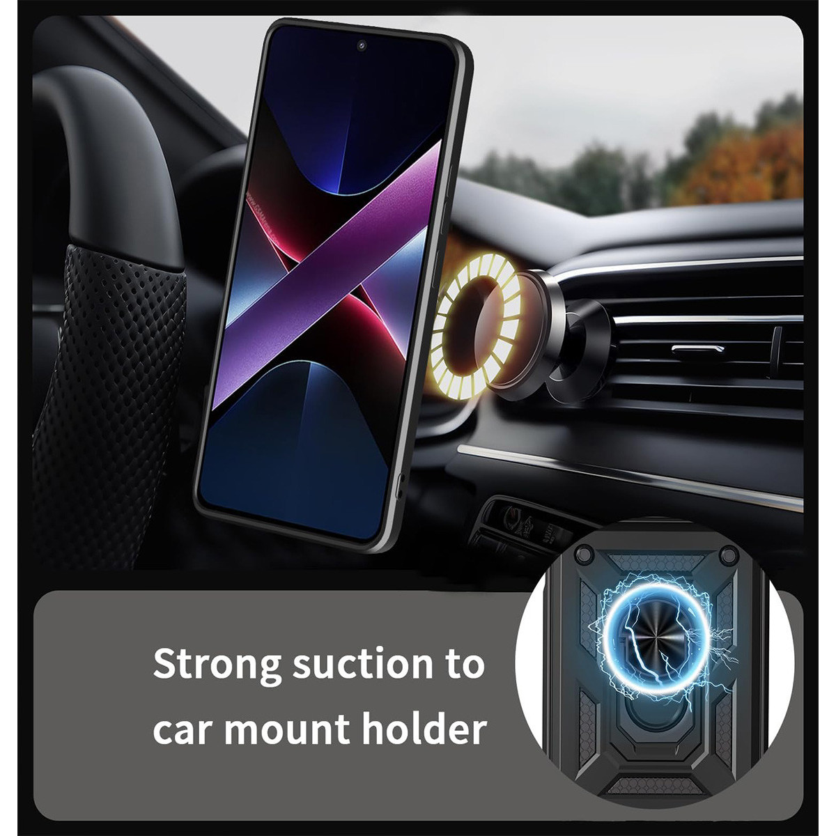 Funda Tough Armor con Anillo Giratorio Negra...