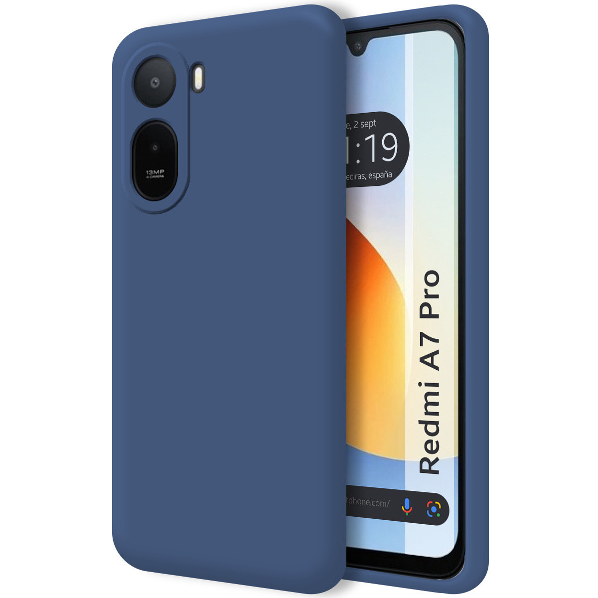 Funda Silicona Líquida Ultra Suave para Xiaomi Redmi A7 Pro color Azul