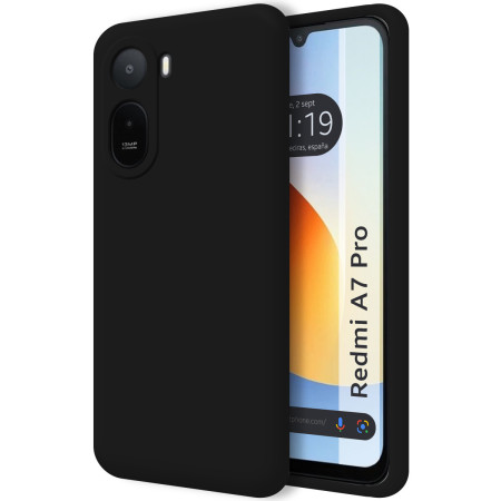 Funda Silicona Líquida Ultra Suave para Xiaomi Redmi A7 Pro color Negra