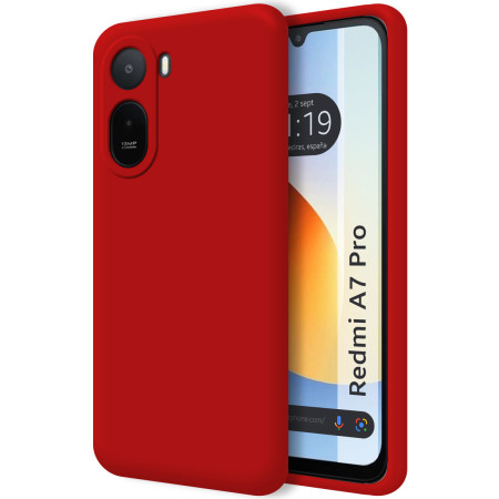 Funda Silicona Líquida Ultra Suave para Xiaomi Redmi A7 Pro color Roja