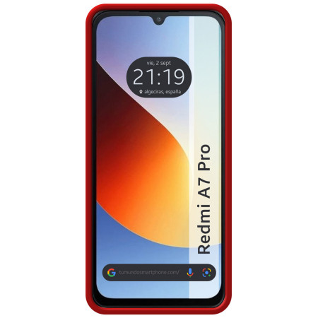 Funda Silicona Líquida Ultra Suave para Xiaomi Redmi A7 Pro color Roja