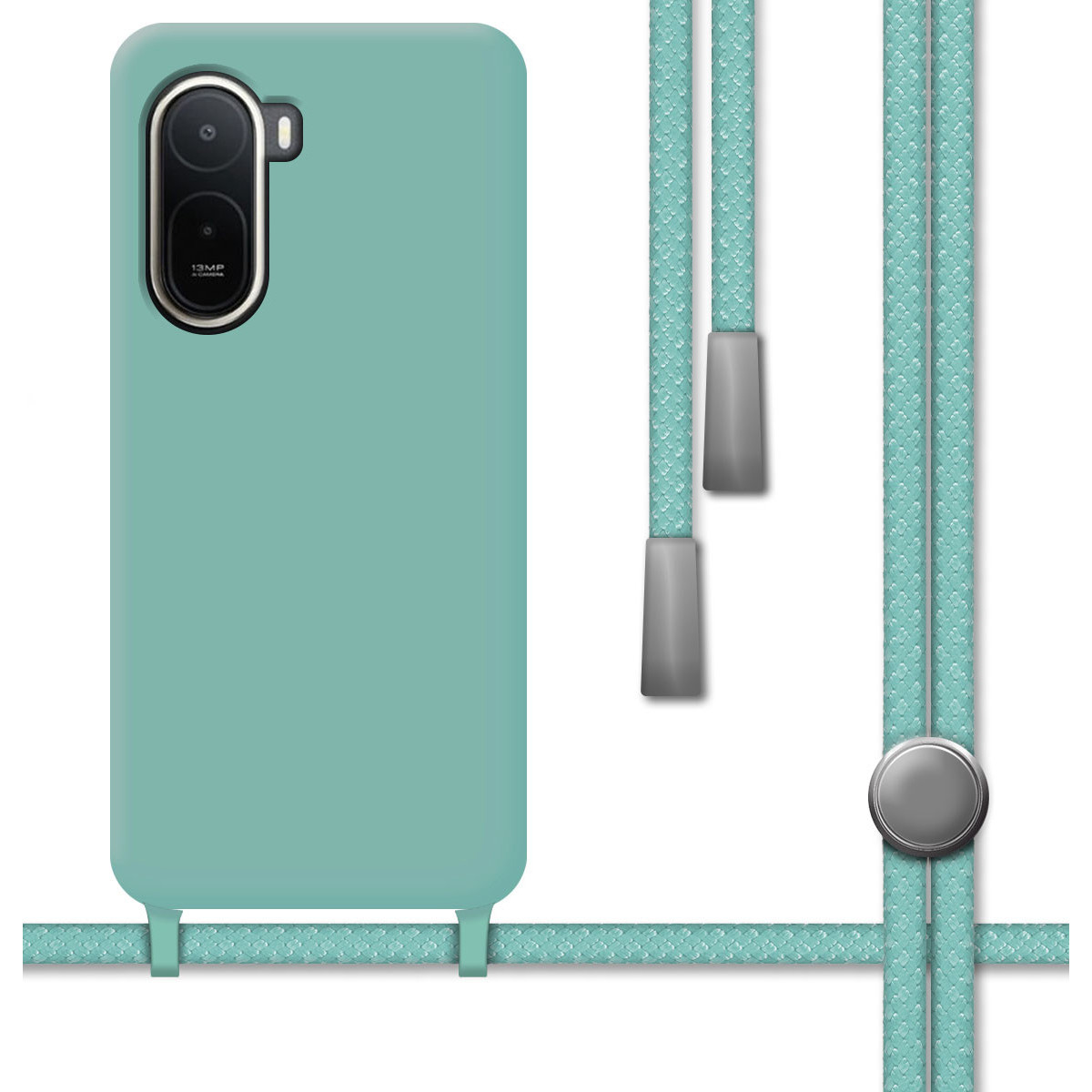 Funda Silicona Líquida con Cordón para Xiaomi...