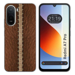 Funda Silicona para Xiaomi Redmi A7 Pro diseño Cuero 01...