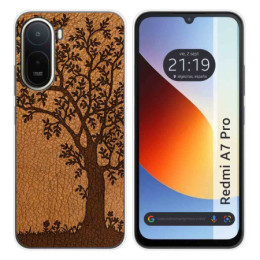 Funda Silicona para Xiaomi Redmi A7 Pro diseño Cuero 03...