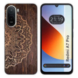 Funda Silicona para Xiaomi Redmi A7 Pro diseño Madera 06...