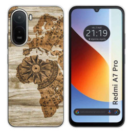 Funda Silicona para Xiaomi Redmi A7 Pro diseño Madera 07...