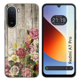 Funda Silicona para Xiaomi Redmi A7 Pro diseño Madera 08...