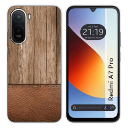 Funda Silicona para Xiaomi Redmi A7 Pro diseño Madera 09...