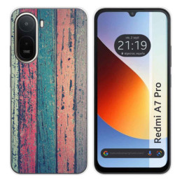 Funda Silicona para Xiaomi Redmi A7 Pro diseño Madera 10...