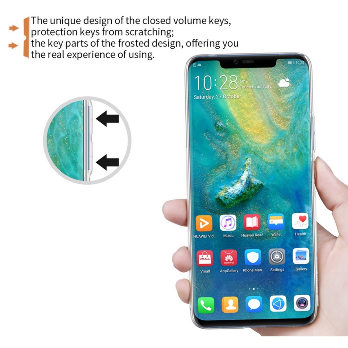 Funda Gel Tpu Nillkin Nature para Huawei Mate 20 Pro Color Transparente