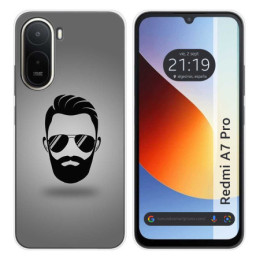 Funda Silicona para Xiaomi Redmi A7 Pro diseño Barba Dibujos