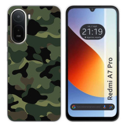 Funda Silicona para Xiaomi Redmi A7 Pro diseño Camuflaje...