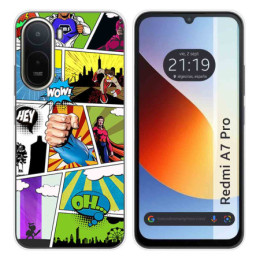 Funda Silicona para Xiaomi Redmi A7 Pro diseño Comic Dibujos