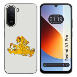 Funda Silicona para Xiaomi Redmi A7 Pro diseño Leones...