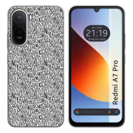 Funda Silicona para Xiaomi Redmi A7 Pro diseño Letras...