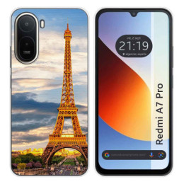 Funda Silicona para Xiaomi Redmi A7 Pro diseño Paris Dibujos