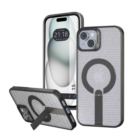 Funda para Iphone 15 (6.1) con Disipación de Calor, Soporte Plegable y Anillo Magnético