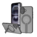 Funda para Iphone 16 (6.1) con Disipación de Calor, Soporte Plegable y Anillo Magnético