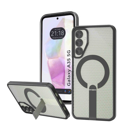 Funda para Samsung Galaxy A35 5G con Disipación de Calor, Soporte Plegable y Anillo Magnético