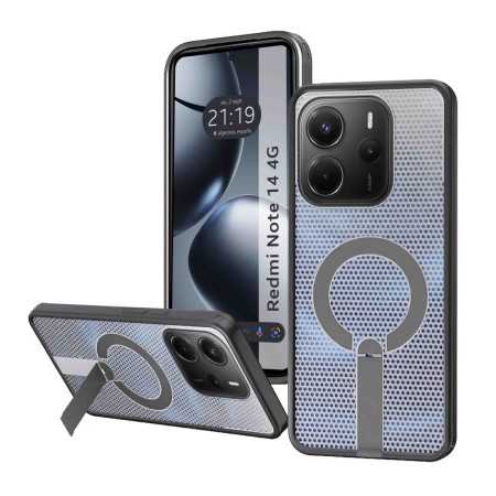 Funda para Xiaomi Redmi Note 14 5G con Disipación de Calor, Soporte Plegable y Anillo Magnético