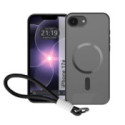 Funda Magnética para IPhone 17e (6.1) Compatible con MagSafe, Borde Negro y Correa