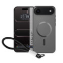 Funda Magnética para Iphone 17 Air (6.5) Compatible con MagSafe, Borde Negro y Correa