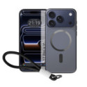 Funda Magnética para Iphone 17 Pro (6.3) Compatible con MagSafe, Borde Negro y Correa