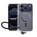 Funda Magnética para Iphone 17 Pro Max (6.9) Compatible con MagSafe, Borde Negro y Correa