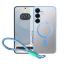 Funda Magnética para Samsung Galaxy S26 5G Compatible con MagSafe, Borde Azul y Correa