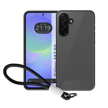 Funda para Samsung Galaxy A57 5G con Borde Negro y Correa