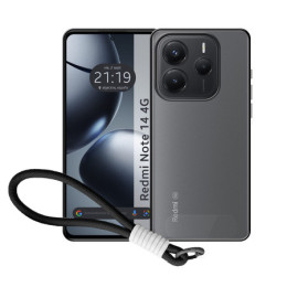 Funda para Xiaomi Redmi Note 14 5G con Borde Negro y Correa