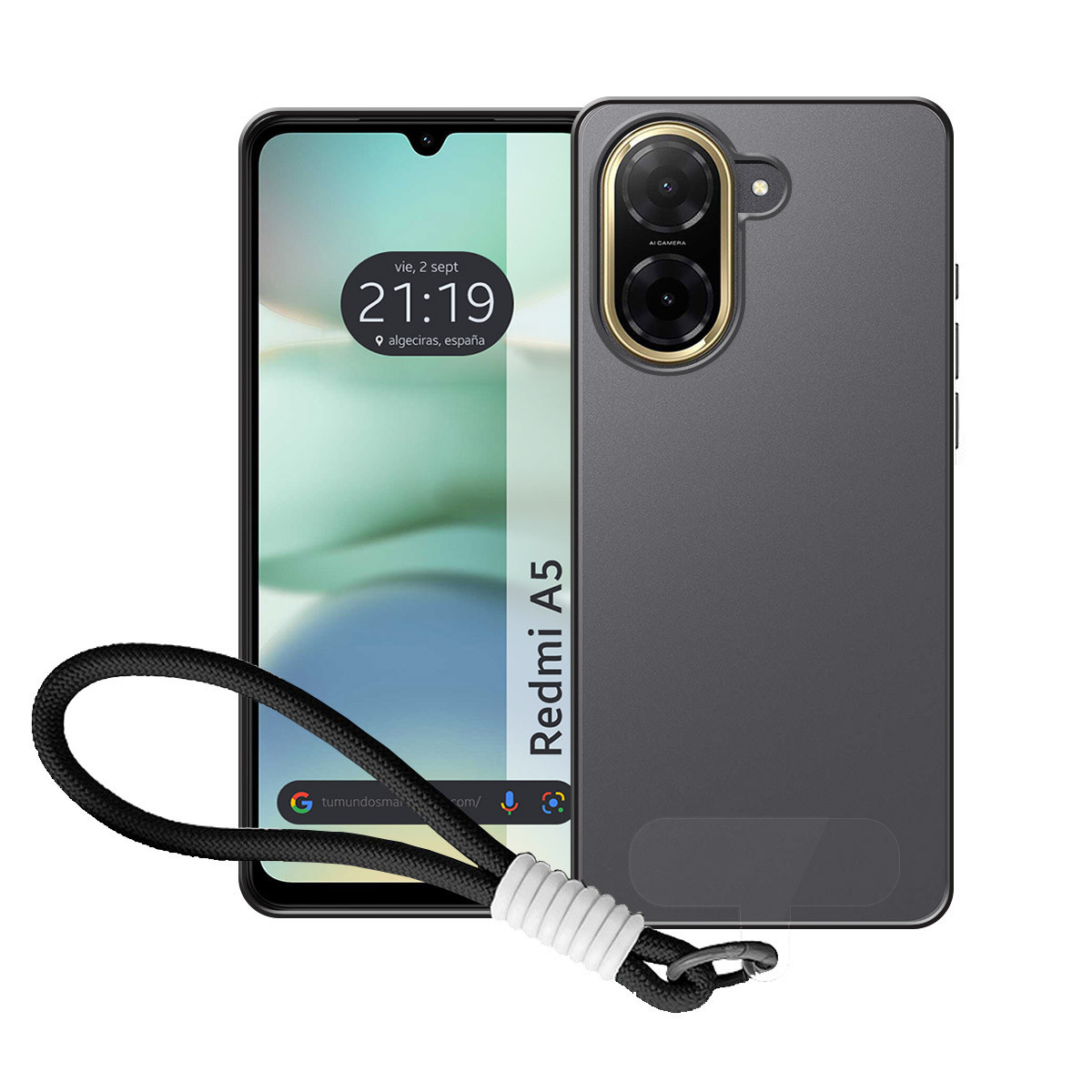 Funda para Xiaomi Redmi A5 con Borde Negro y...