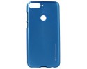 Funda Gel Tpu Mercury i-Jelly Metal para Huawei Honor 7C / Y7 2018 color Azul