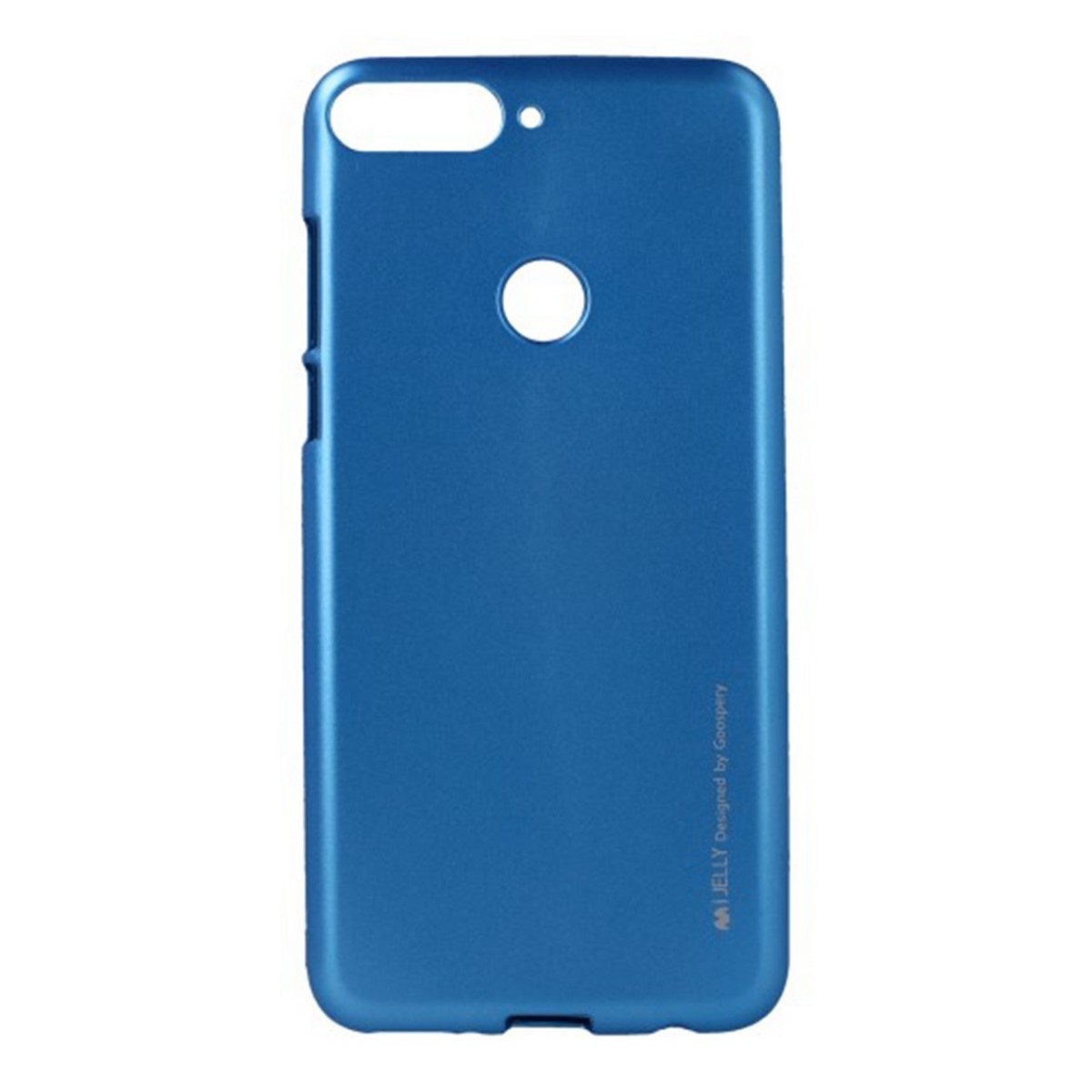 Funda Gel Tpu Mercury i-Jelly Metal para Huawei Honor 7C / Y7 2018 color Azul