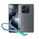 Funda para Xiaomi Redmi Note 14 5G con Borde Azul y Correa
