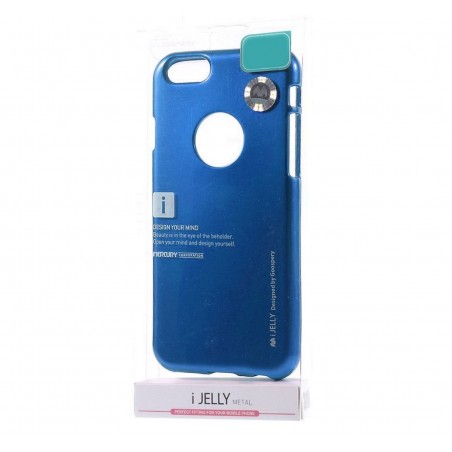 Funda Gel Tpu Mercury i-Jelly Metal para Huawei Honor 7C / Y7 2018 color Azul