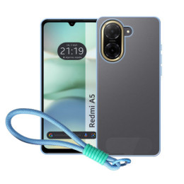 Funda para Xiaomi Redmi A5 con Borde Azul y Correa