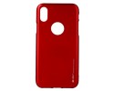 Funda Gel Tpu Mercury i-Jelly Metal para Iphone  X / Xs color Roja