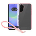 Funda para Samsung Galaxy A37 5G con Borde Rosa y Correa