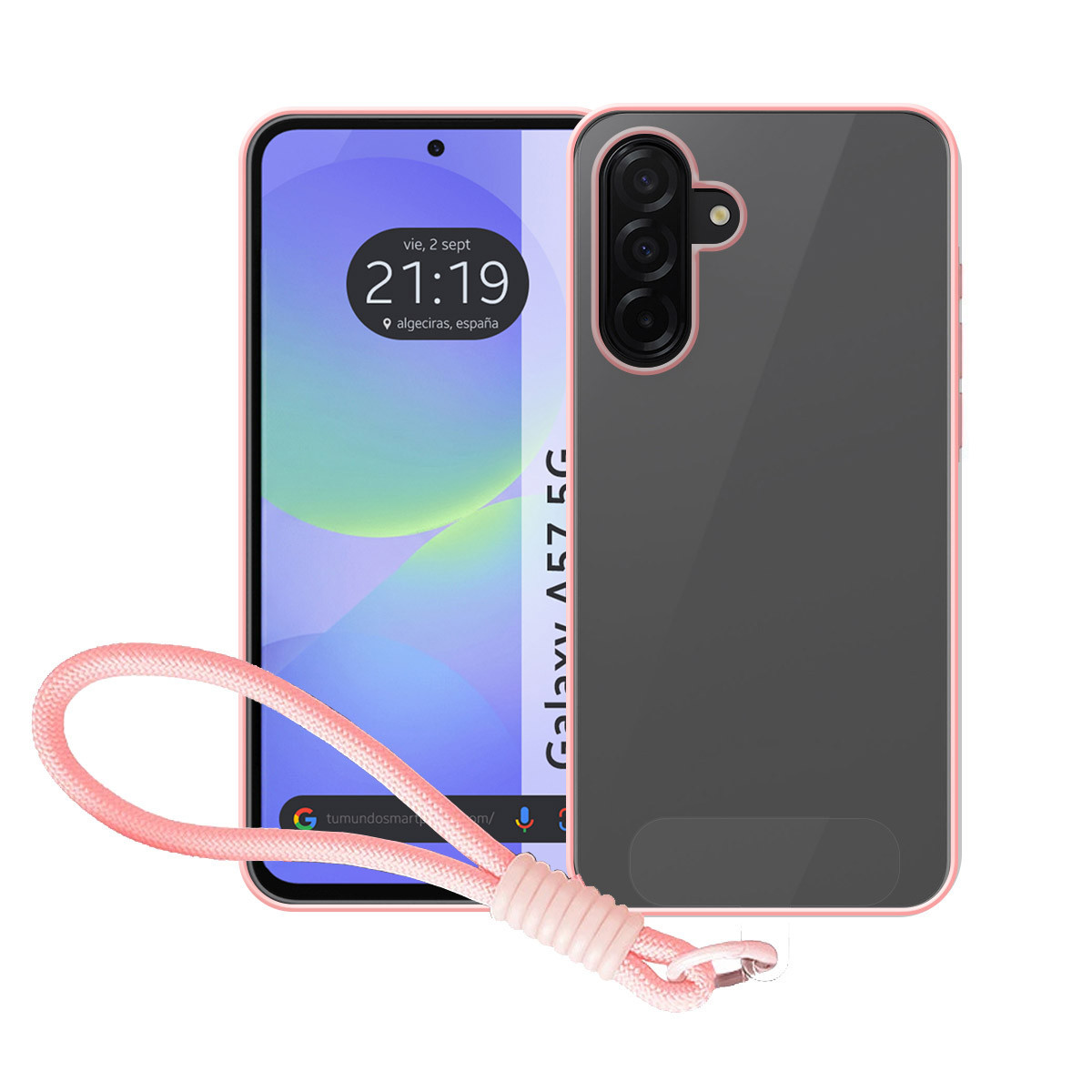 Funda para Samsung Galaxy A37 5G con Borde Rosa...