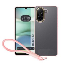 Funda para Xiaomi Redmi A5 con Borde Rosa y Correa