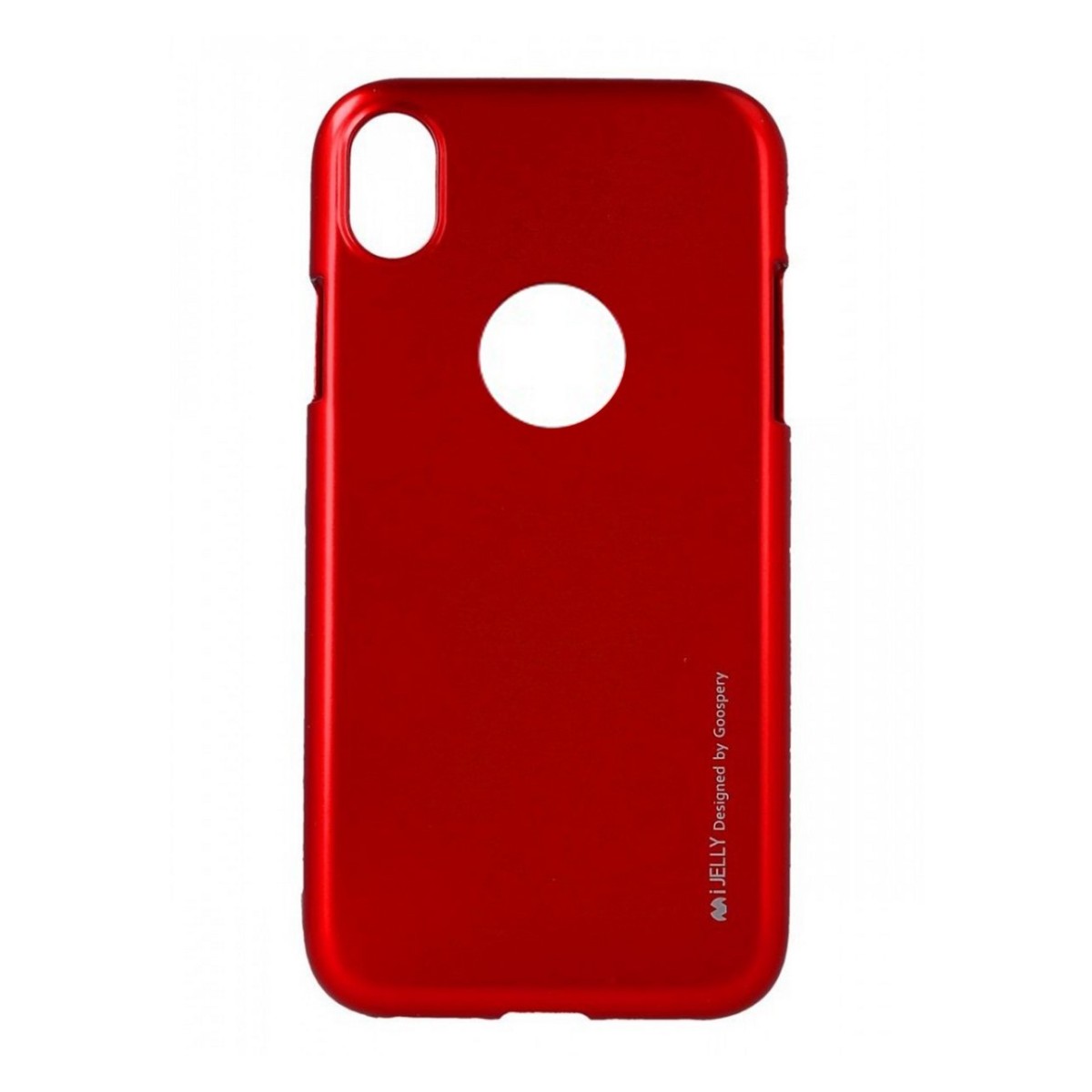 Funda Gel Tpu Mercury i-Jelly Metal para Iphone XR color Roja