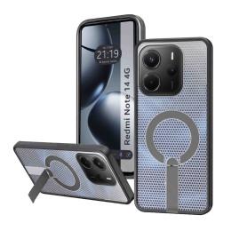 Funda para Xiaomi Redmi Note 14 4G con Disipación de Calor, Soporte Plegable y Anillo Magnético