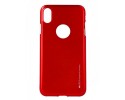 Funda Gel Tpu Mercury i-Jelly Metal para Iphone Xs Max color Roja