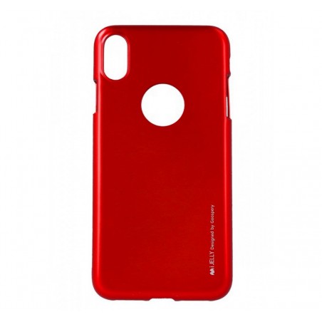 Funda Gel Tpu Mercury i-Jelly Metal para Iphone Xs Max color Roja