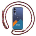 Personaliza tu Funda Colgante Transparente para Vivo V70 FE con Cordon Rosa / Dorado Dibujo Personalizada