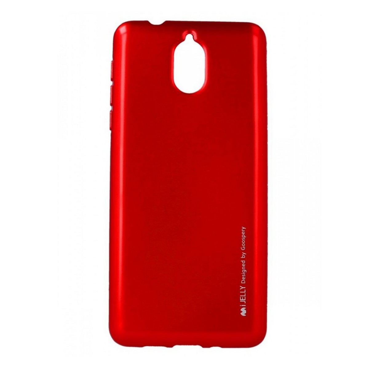 Funda Gel Tpu Mercury i-Jelly Metal para Nokia 3.1 color Roja