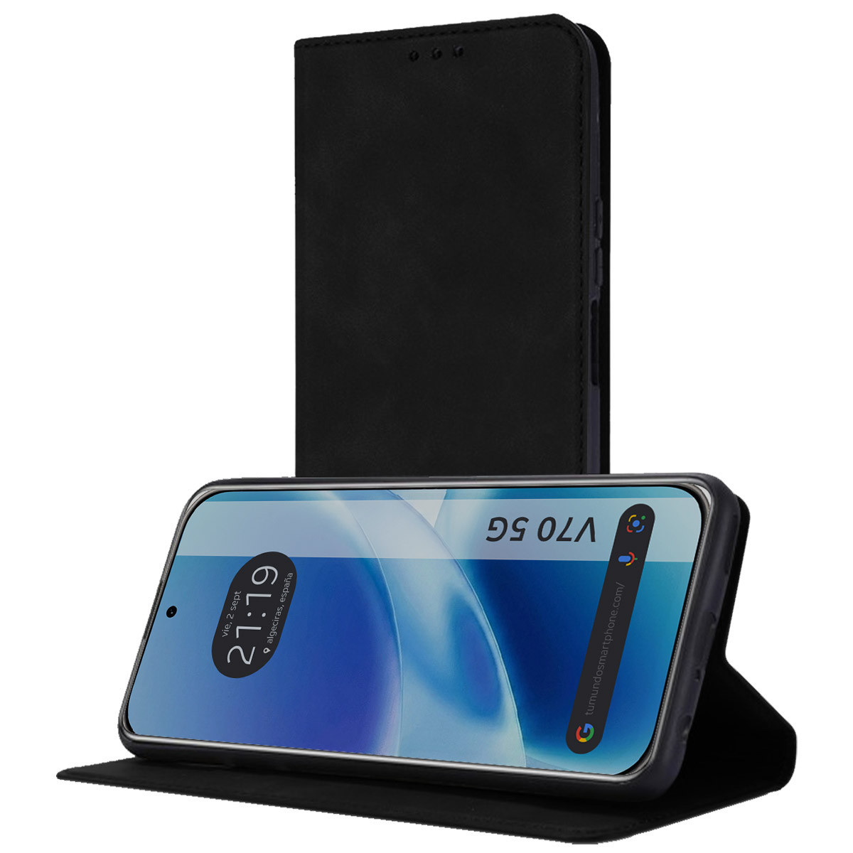 Funda Libro de Polipiel con tarjetero para Vivo...